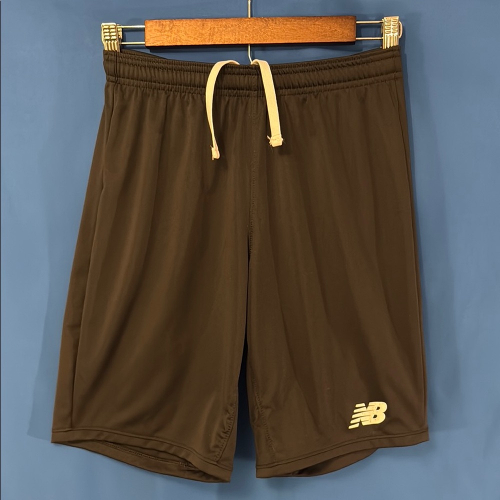 New Balance Black Athletic Shorts Gym Workout Men Shmedium-large Elastic Waist